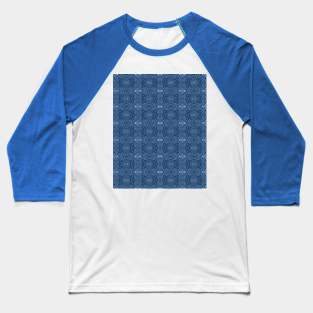 Blue Geometric Pattern Baseball T-Shirt